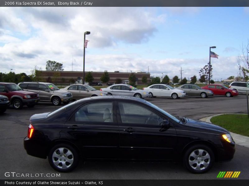 Ebony Black / Gray 2006 Kia Spectra EX Sedan