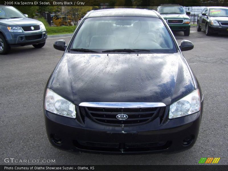Ebony Black / Gray 2006 Kia Spectra EX Sedan