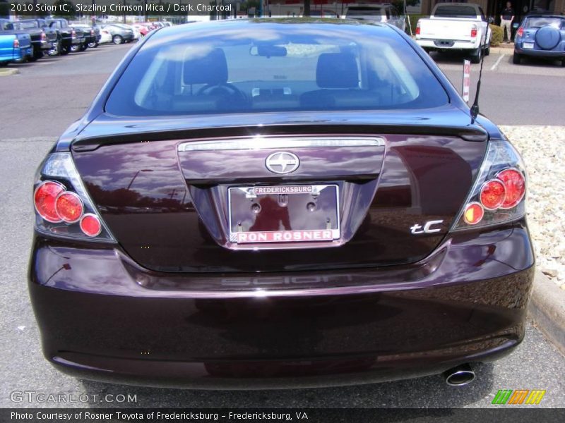 Sizzling Crimson Mica / Dark Charcoal 2010 Scion tC