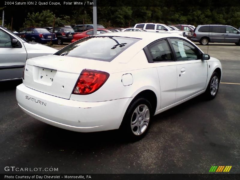 Polar White / Tan 2004 Saturn ION 2 Quad Coupe