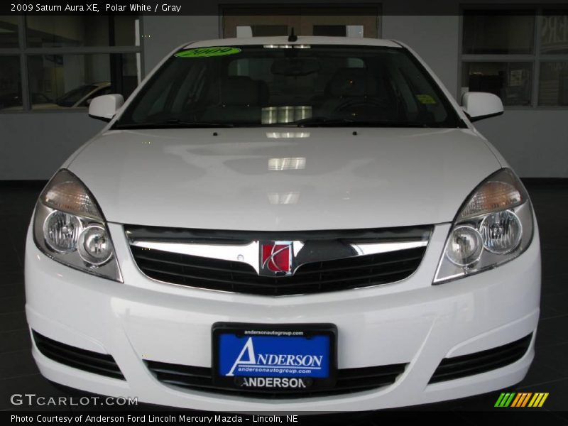 Polar White / Gray 2009 Saturn Aura XE