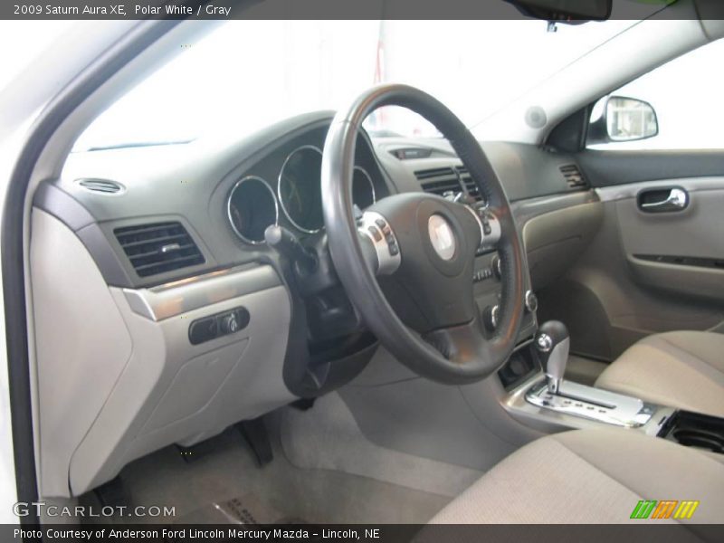 Polar White / Gray 2009 Saturn Aura XE