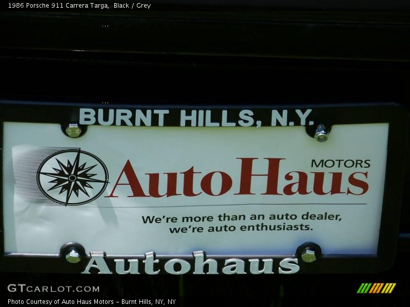 Black / Grey 1986 Porsche 911 Carrera Targa