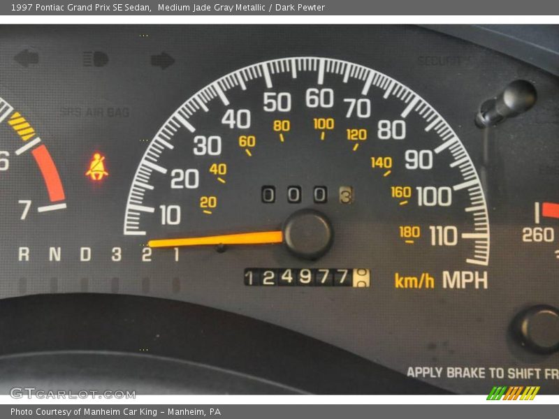Medium Jade Gray Metallic / Dark Pewter 1997 Pontiac Grand Prix SE Sedan