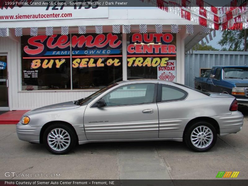 Silvermist Metallic / Dark Pewter 1999 Pontiac Grand Am SE Coupe