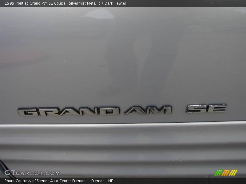 Silvermist Metallic / Dark Pewter 1999 Pontiac Grand Am SE Coupe