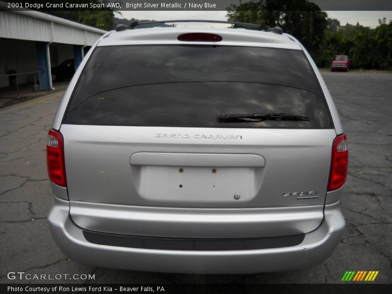 Bright Silver Metallic / Navy Blue 2001 Dodge Grand Caravan Sport AWD