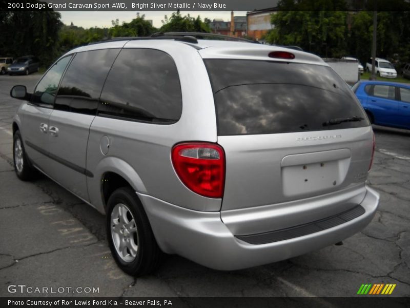 Bright Silver Metallic / Navy Blue 2001 Dodge Grand Caravan Sport AWD
