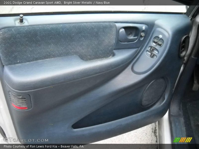 Bright Silver Metallic / Navy Blue 2001 Dodge Grand Caravan Sport AWD