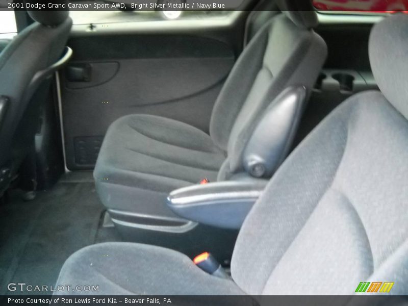 Bright Silver Metallic / Navy Blue 2001 Dodge Grand Caravan Sport AWD