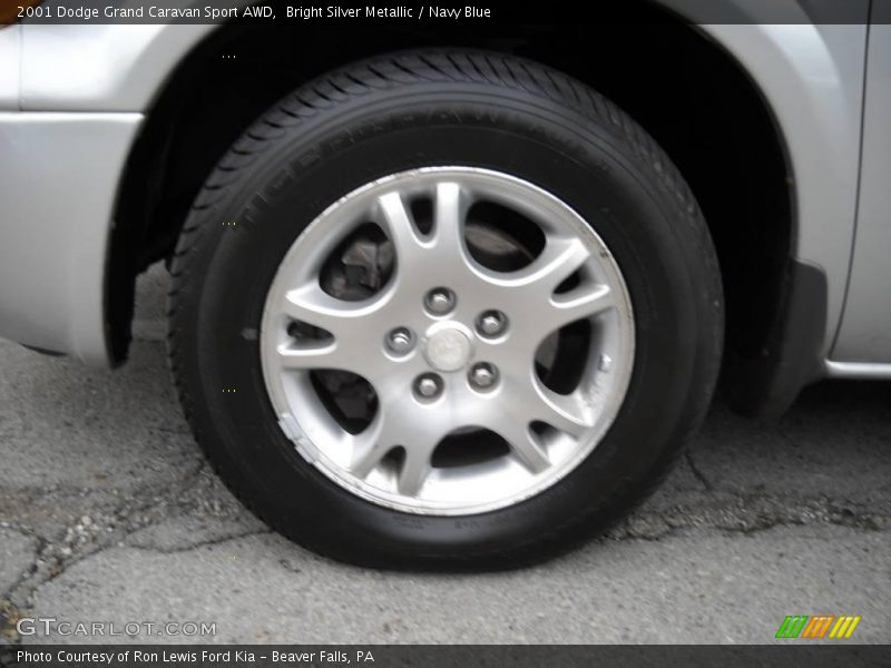 Bright Silver Metallic / Navy Blue 2001 Dodge Grand Caravan Sport AWD