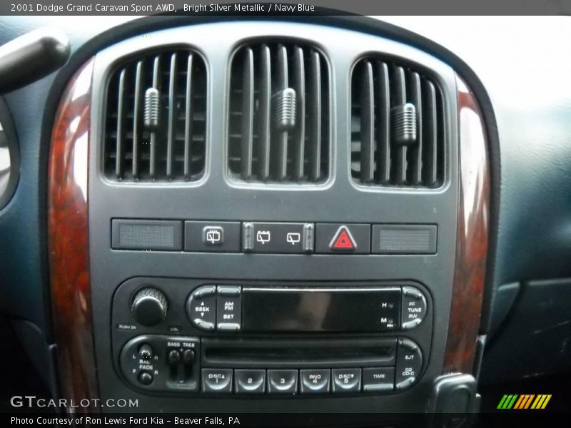 Bright Silver Metallic / Navy Blue 2001 Dodge Grand Caravan Sport AWD