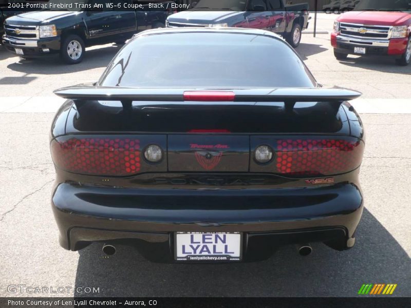 Black / Ebony 2001 Pontiac Firebird Trans Am WS-6 Coupe