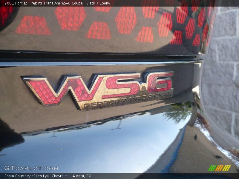 Black / Ebony 2001 Pontiac Firebird Trans Am WS-6 Coupe