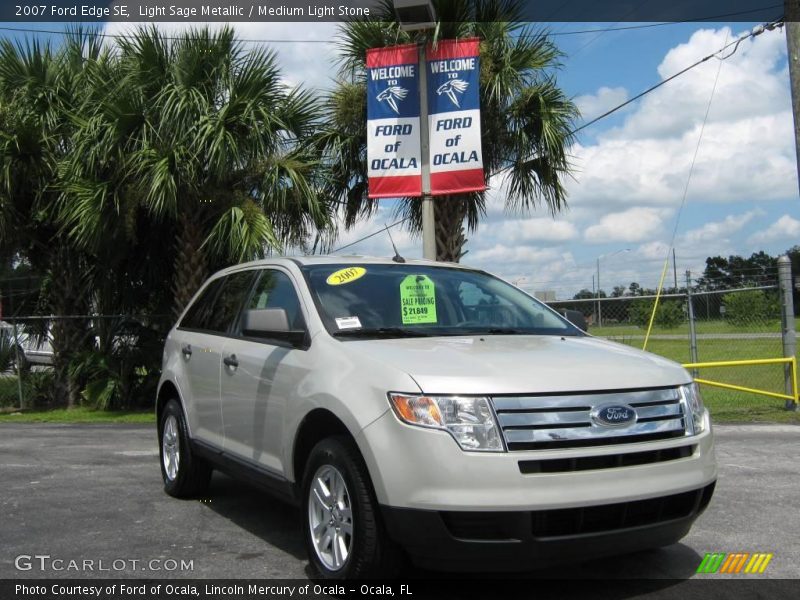 Light Sage Metallic / Medium Light Stone 2007 Ford Edge SE