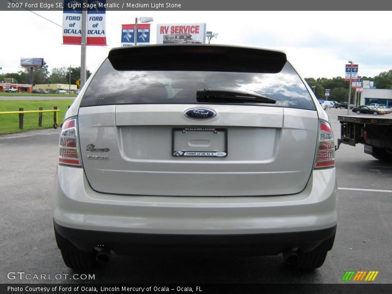 Light Sage Metallic / Medium Light Stone 2007 Ford Edge SE