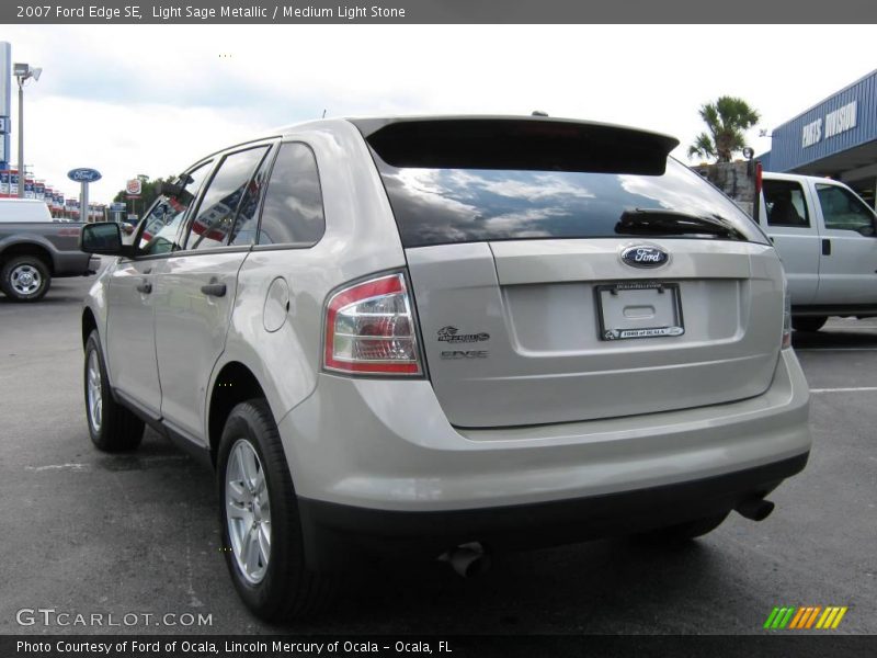 Light Sage Metallic / Medium Light Stone 2007 Ford Edge SE