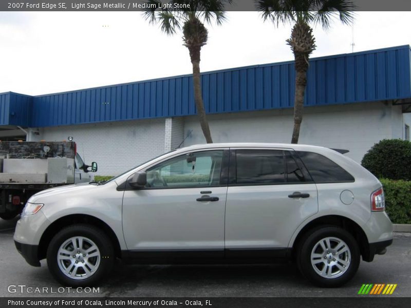 Light Sage Metallic / Medium Light Stone 2007 Ford Edge SE