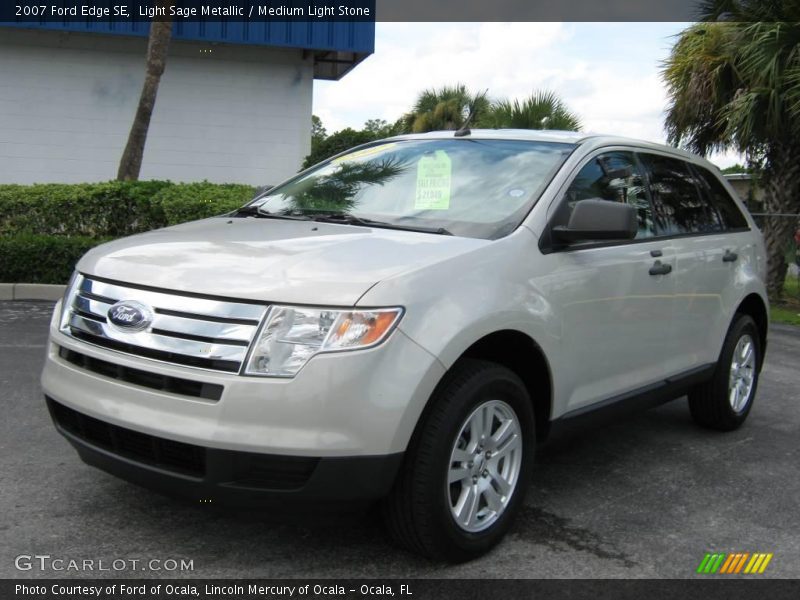 Light Sage Metallic / Medium Light Stone 2007 Ford Edge SE