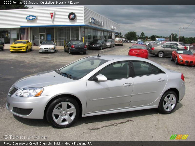 Quicksilver Metallic / Ebony 2009 Pontiac G6 Sedan