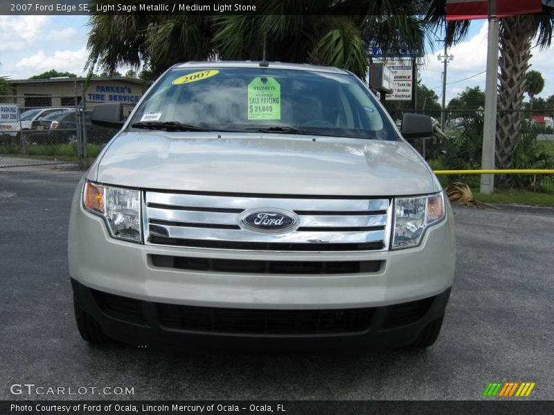 Light Sage Metallic / Medium Light Stone 2007 Ford Edge SE