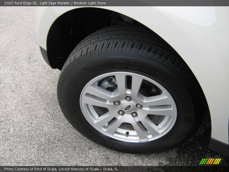 Light Sage Metallic / Medium Light Stone 2007 Ford Edge SE