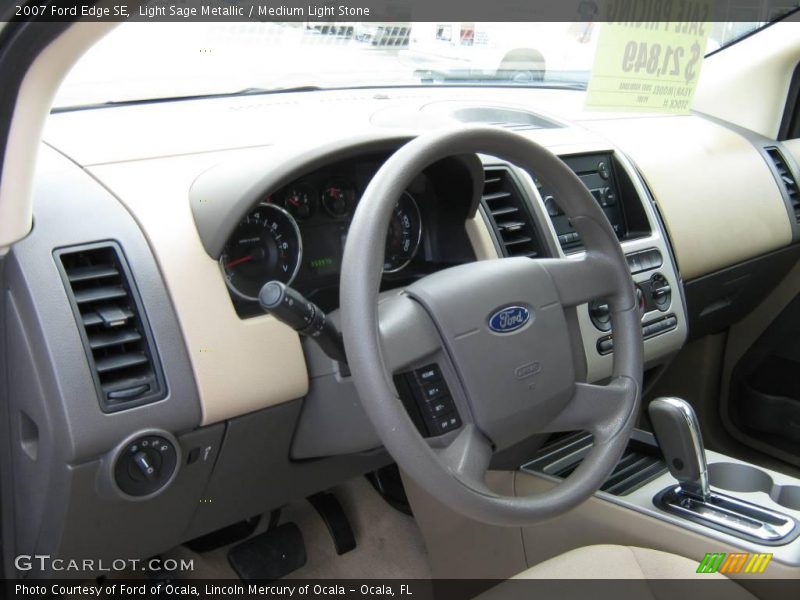Light Sage Metallic / Medium Light Stone 2007 Ford Edge SE