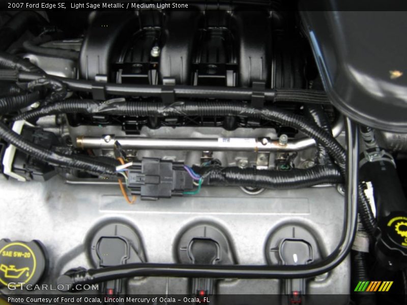 Light Sage Metallic / Medium Light Stone 2007 Ford Edge SE