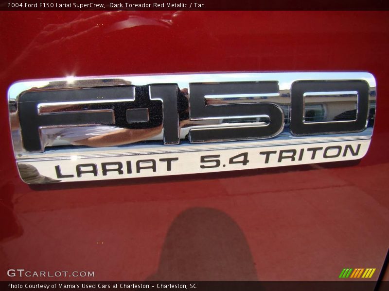 Dark Toreador Red Metallic / Tan 2004 Ford F150 Lariat SuperCrew