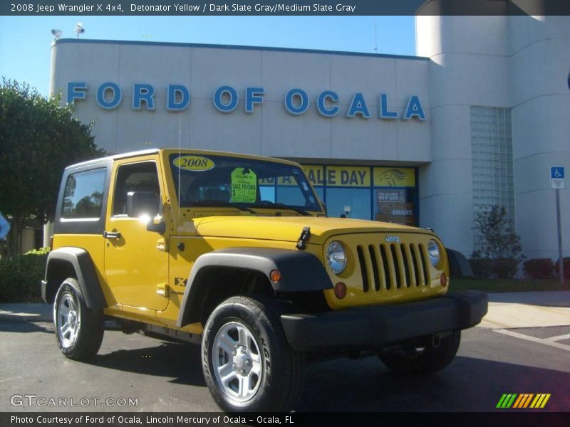 Detonator Yellow / Dark Slate Gray/Medium Slate Gray 2008 Jeep Wrangler X 4x4