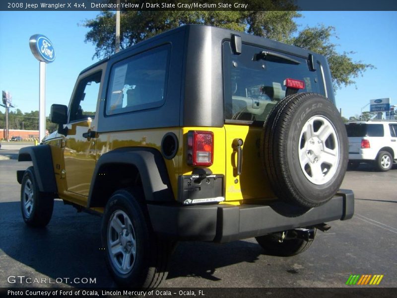 Detonator Yellow / Dark Slate Gray/Medium Slate Gray 2008 Jeep Wrangler X 4x4