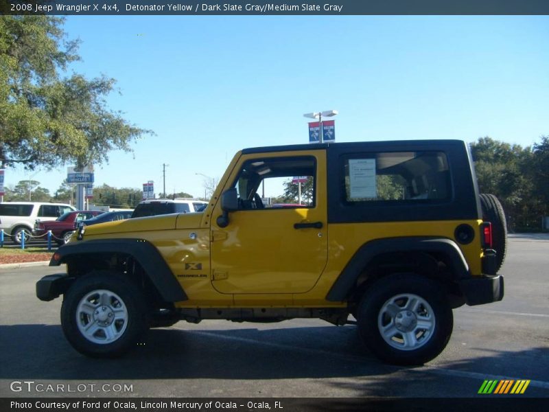 Detonator Yellow / Dark Slate Gray/Medium Slate Gray 2008 Jeep Wrangler X 4x4