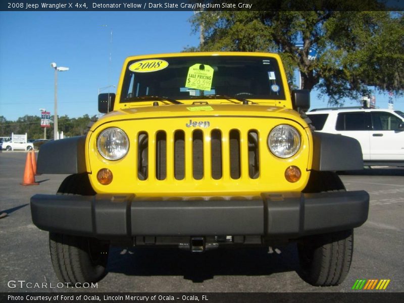 Detonator Yellow / Dark Slate Gray/Medium Slate Gray 2008 Jeep Wrangler X 4x4
