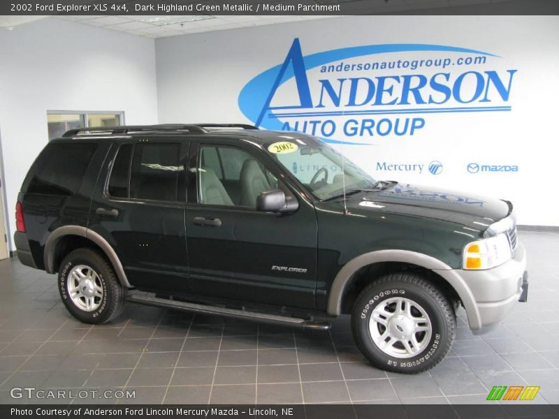 Dark Highland Green Metallic / Medium Parchment 2002 Ford Explorer XLS 4x4