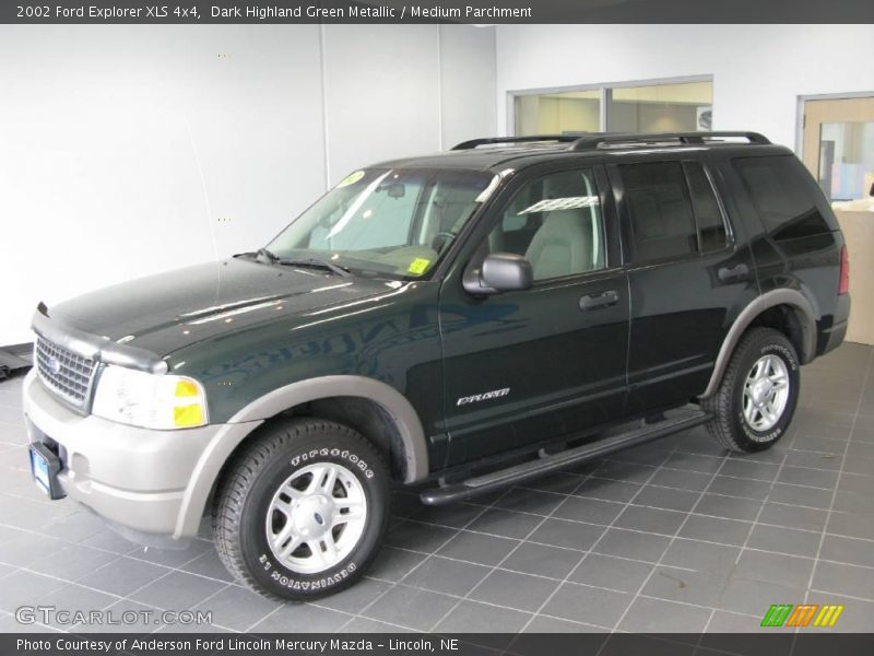 Dark Highland Green Metallic / Medium Parchment 2002 Ford Explorer XLS 4x4