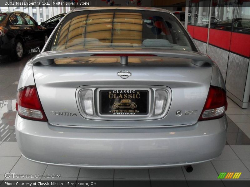 Molten Silver / Stone 2002 Nissan Sentra GXE