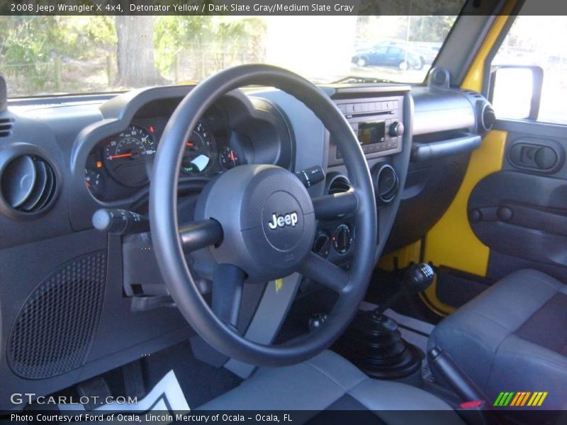Detonator Yellow / Dark Slate Gray/Medium Slate Gray 2008 Jeep Wrangler X 4x4