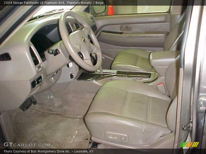 Platinum Metallic / Beige 2004 Nissan Pathfinder LE Platinum 4x4