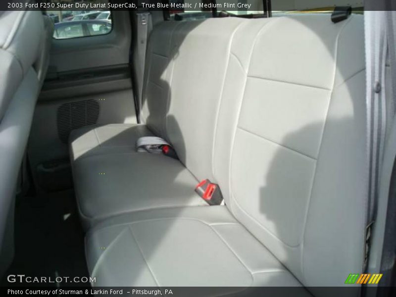 True Blue Metallic / Medium Flint Grey 2003 Ford F250 Super Duty Lariat SuperCab
