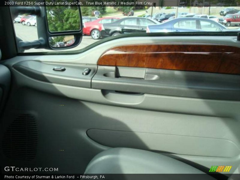 True Blue Metallic / Medium Flint Grey 2003 Ford F250 Super Duty Lariat SuperCab