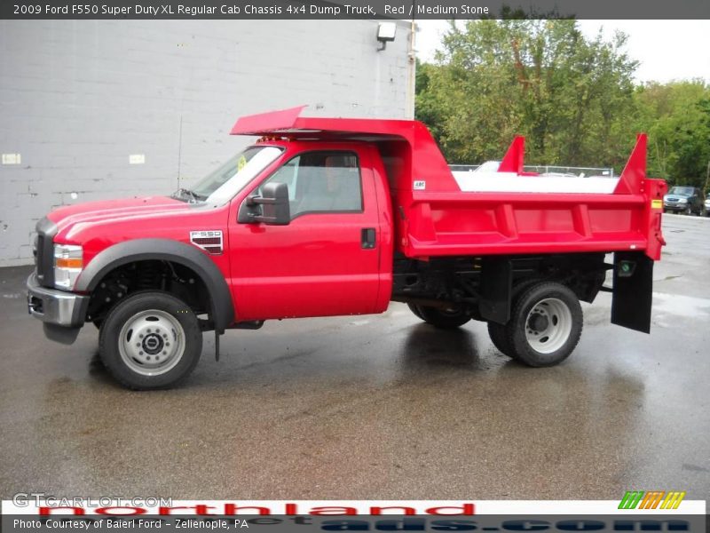 Red / Medium Stone 2009 Ford F550 Super Duty XL Regular Cab Chassis 4x4 Dump Truck