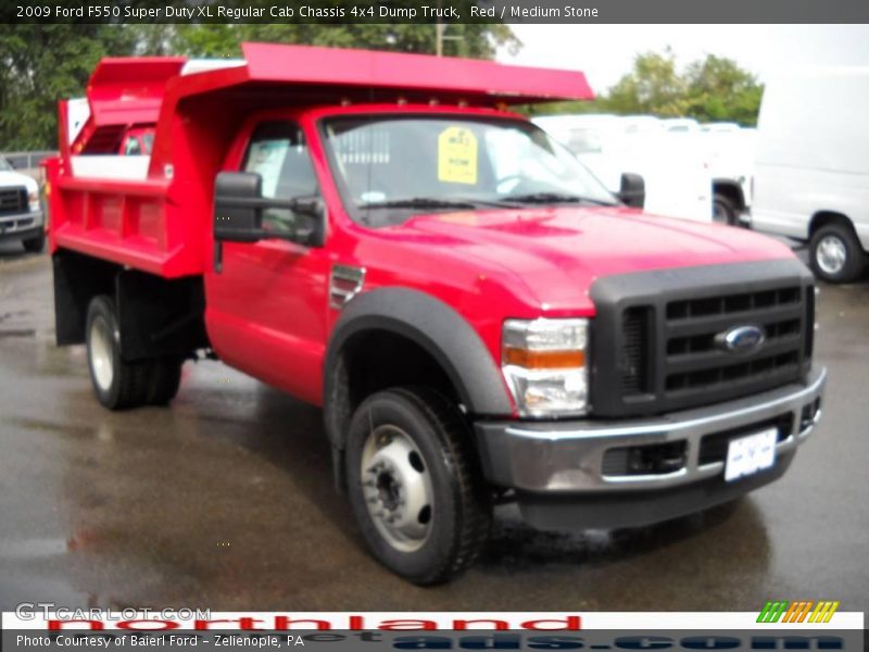 Red / Medium Stone 2009 Ford F550 Super Duty XL Regular Cab Chassis 4x4 Dump Truck