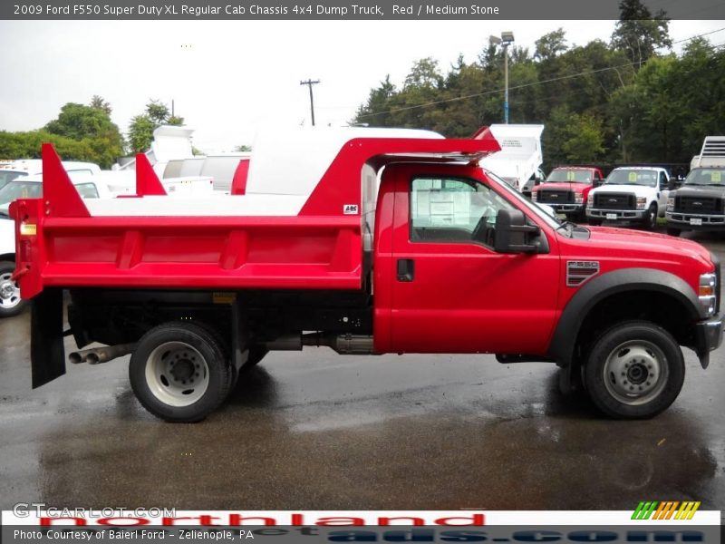 Red / Medium Stone 2009 Ford F550 Super Duty XL Regular Cab Chassis 4x4 Dump Truck