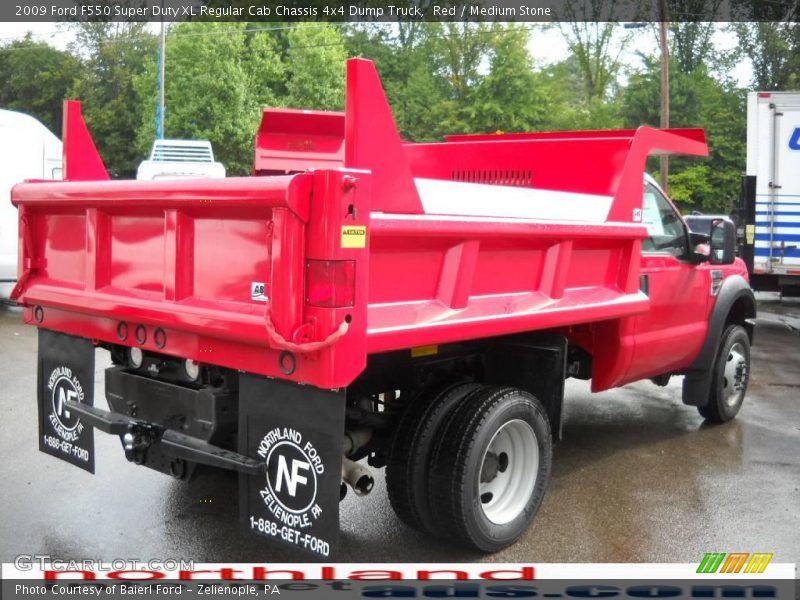 Red / Medium Stone 2009 Ford F550 Super Duty XL Regular Cab Chassis 4x4 Dump Truck