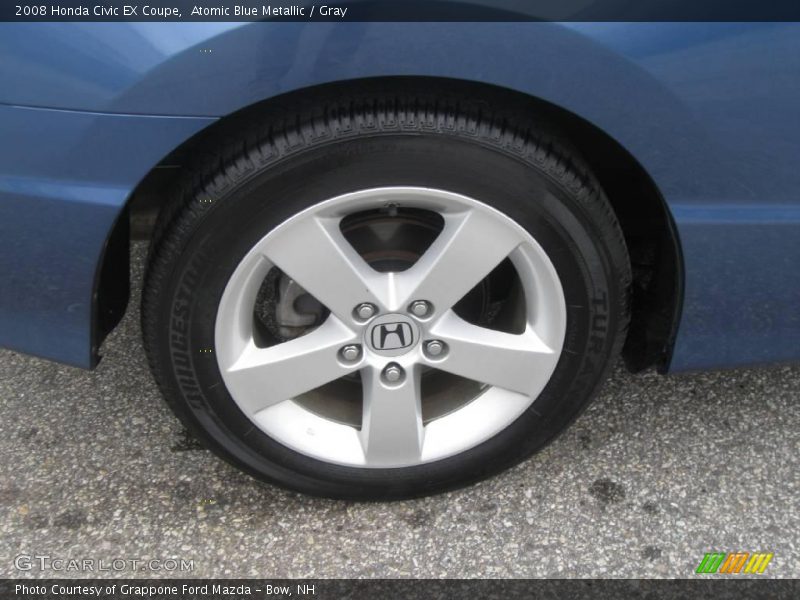 Atomic Blue Metallic / Gray 2008 Honda Civic EX Coupe