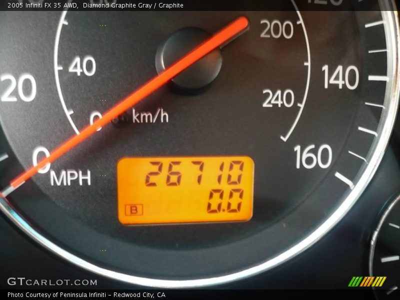 Diamond Graphite Gray / Graphite 2005 Infiniti FX 35 AWD