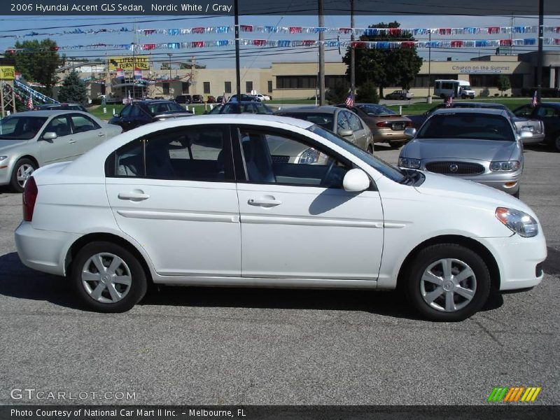 Nordic White / Gray 2006 Hyundai Accent GLS Sedan