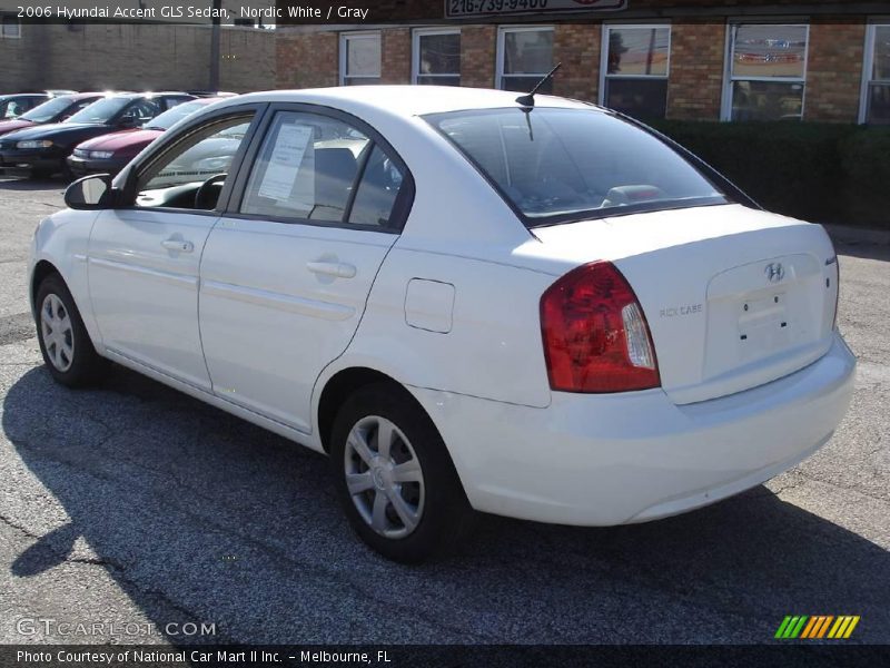 Nordic White / Gray 2006 Hyundai Accent GLS Sedan