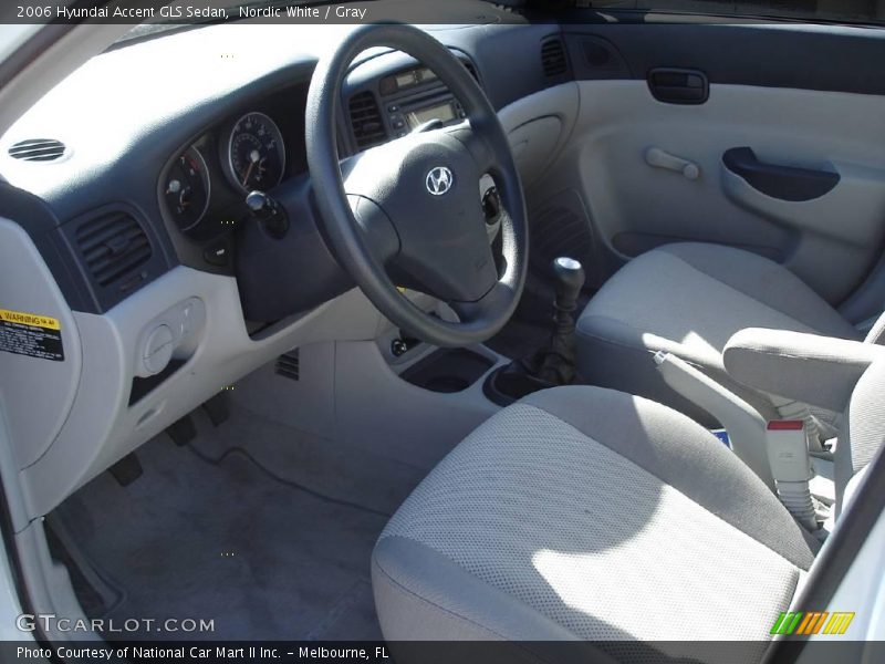 Nordic White / Gray 2006 Hyundai Accent GLS Sedan