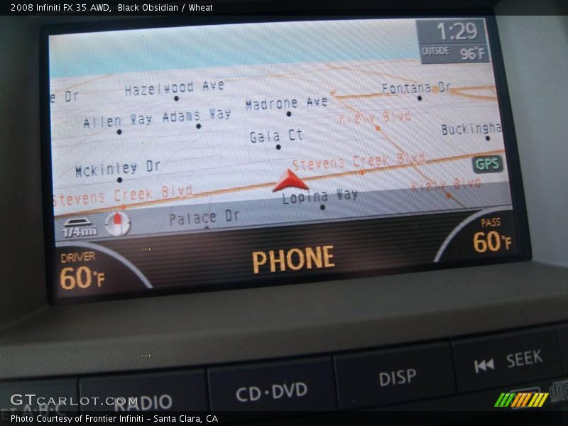 Black Obsidian / Wheat 2008 Infiniti FX 35 AWD